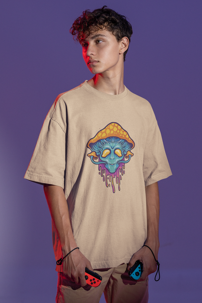 Trippy Mushroom: Oversized T-Shirt