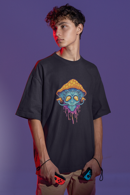 Trippy Mushroom: Oversized T-Shirt