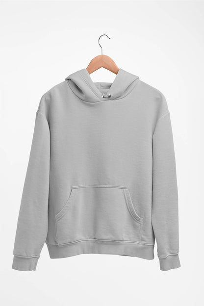 Classic Hoodie in grey melange, front view showcasing relaxed fit and premium fabric