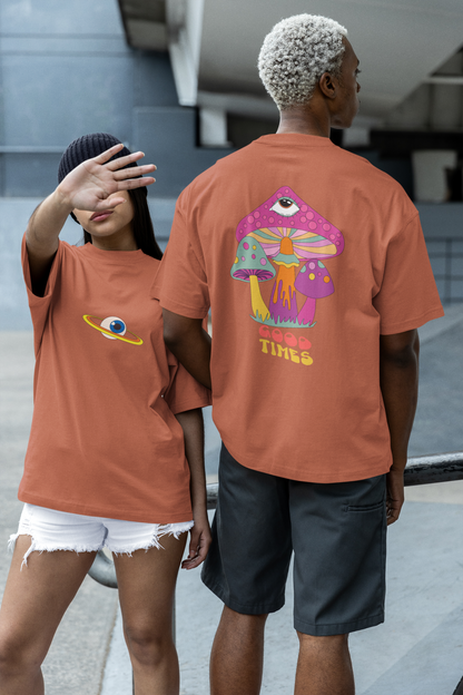 Mushroom Psychedelic Oversized Tee