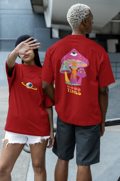 Mushroom Psychedelic Oversized Tee