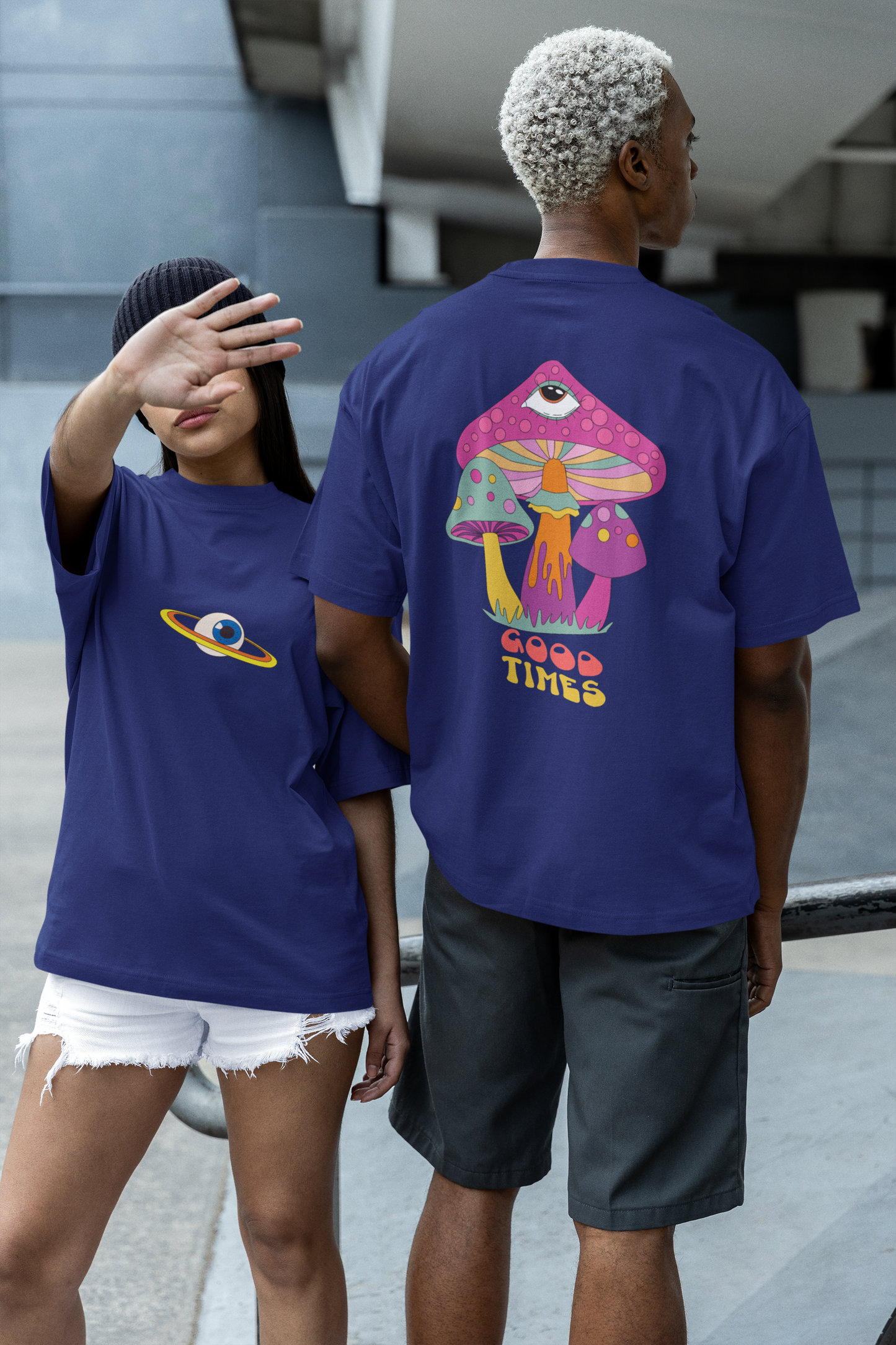 Mushroom Psychedelic Oversized Tee