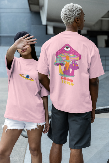 Mushroom Psychedelic Oversized Tee