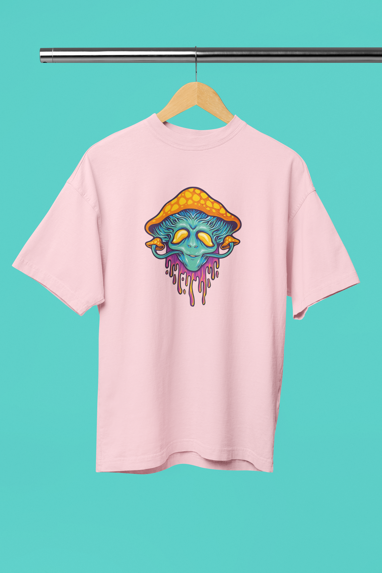 Trippy Mushroom: Oversized T-Shirt