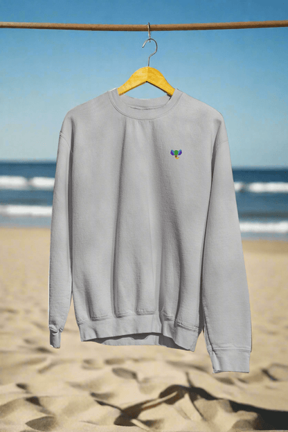 Urban India comfortable grey melange sweatshirt for casual wear