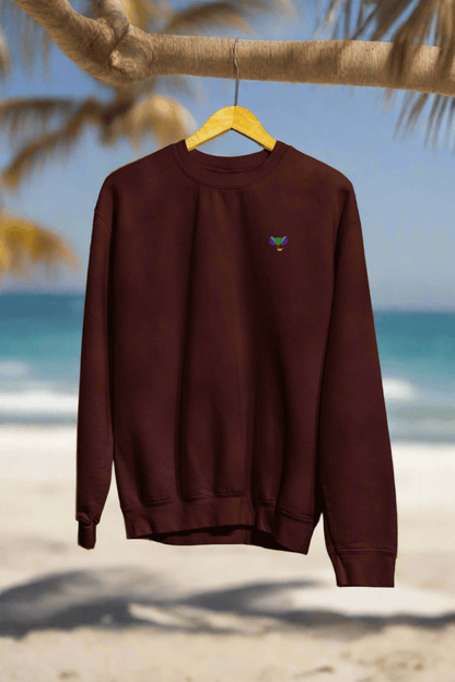 Urban India comfortable maroon sweatshirt for casual wear