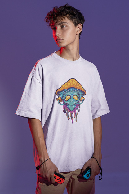 Trippy Mushroom: Oversized T-Shirt